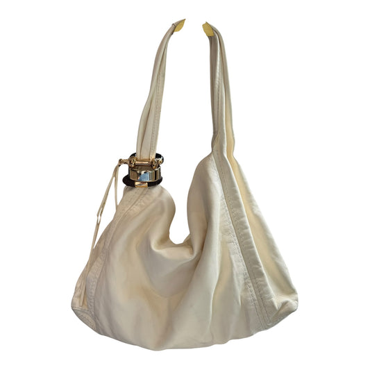 Jimmy Choo Cream Hobo Bag