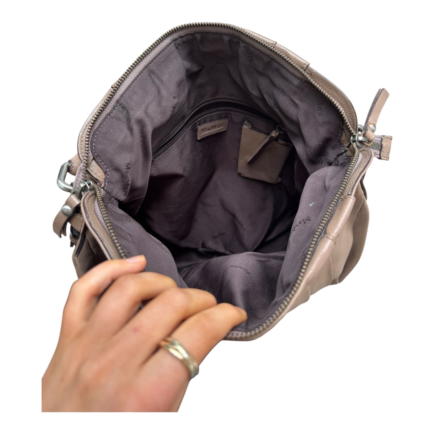 Max Mara Taupe Slouch Bag