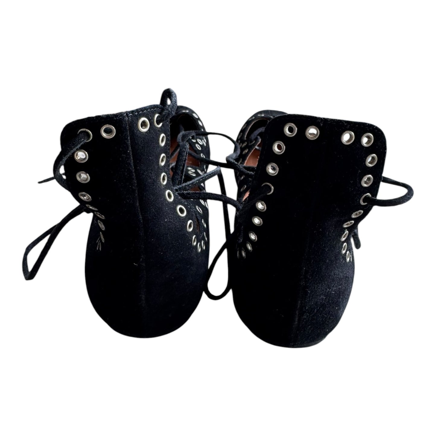 Isabel Marant Black Leo Lace Up Ballet Flats - 41/8