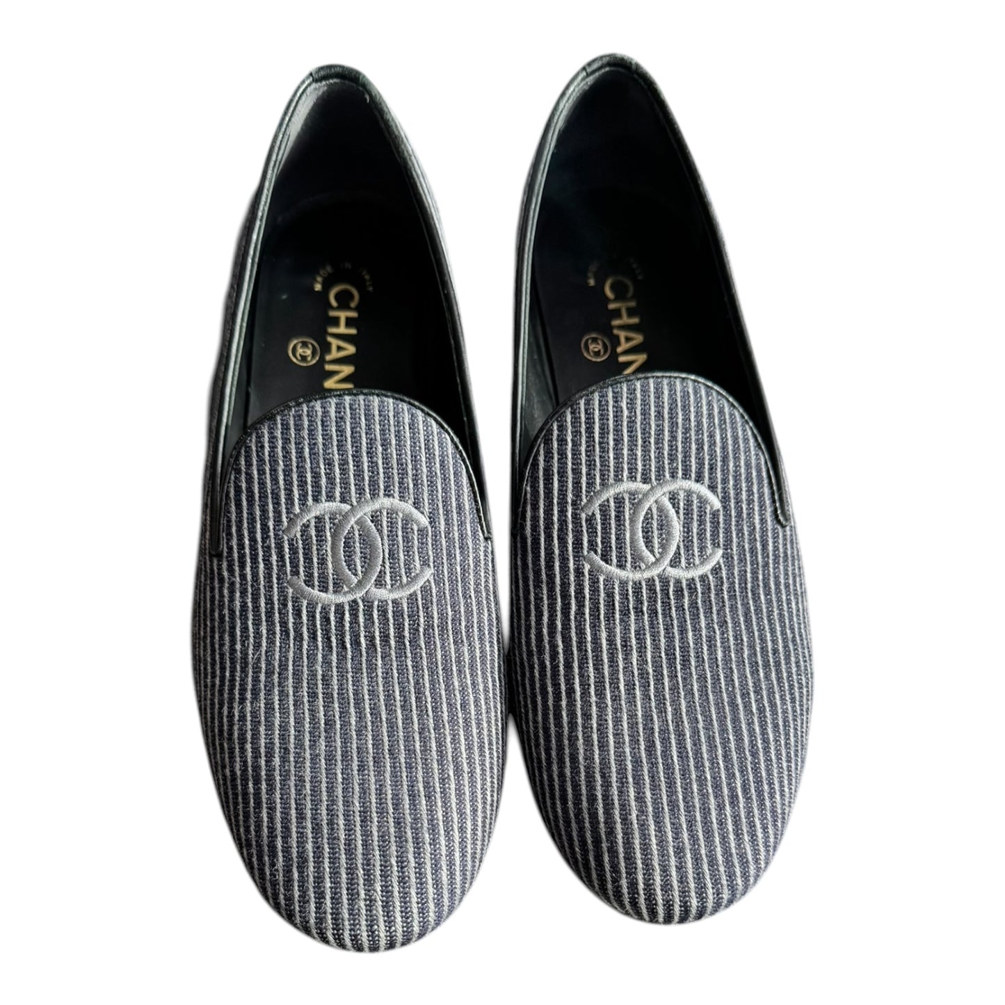 Chanel Navy Loafers - 38.5 / 5.5