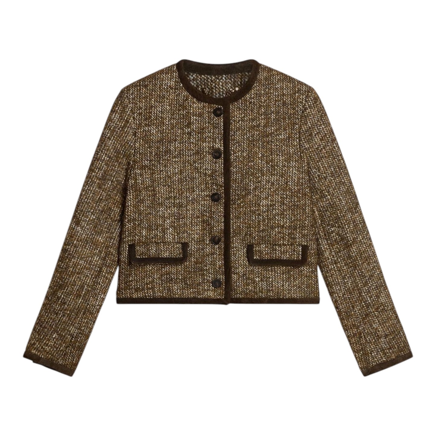 Golden Goose Journey Jacket in Wool Tweed with Suede - 12