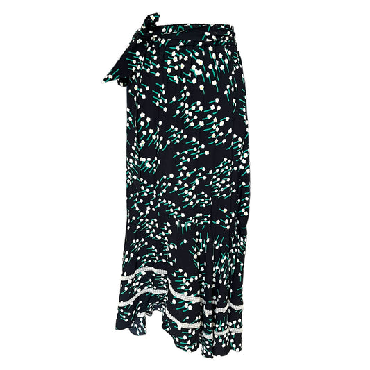 Me + Em Black Floral Maxi Skirt - 16