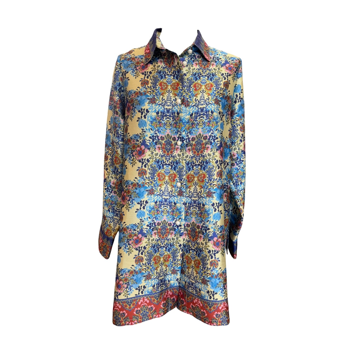 James Lakeland Patterned Long Line Shirt - 10