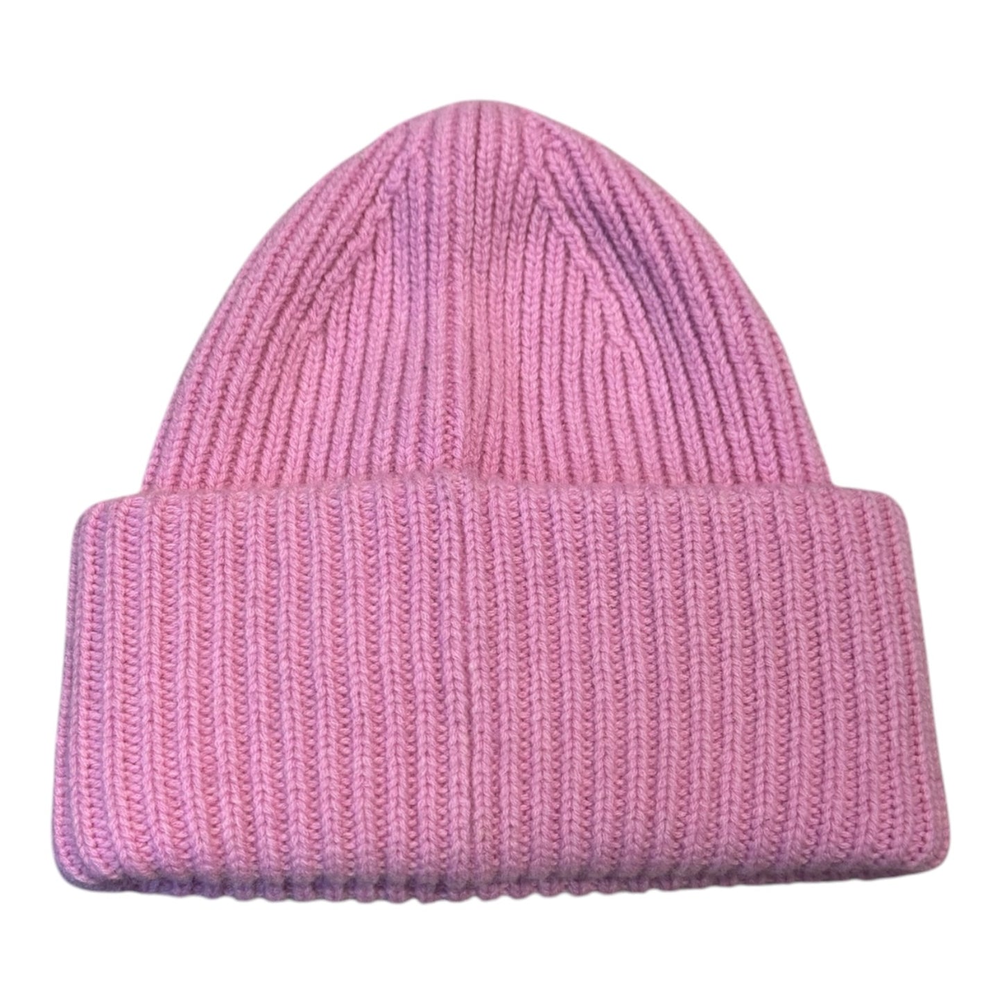Acne Studios Pink Face Logo Wool Beanie