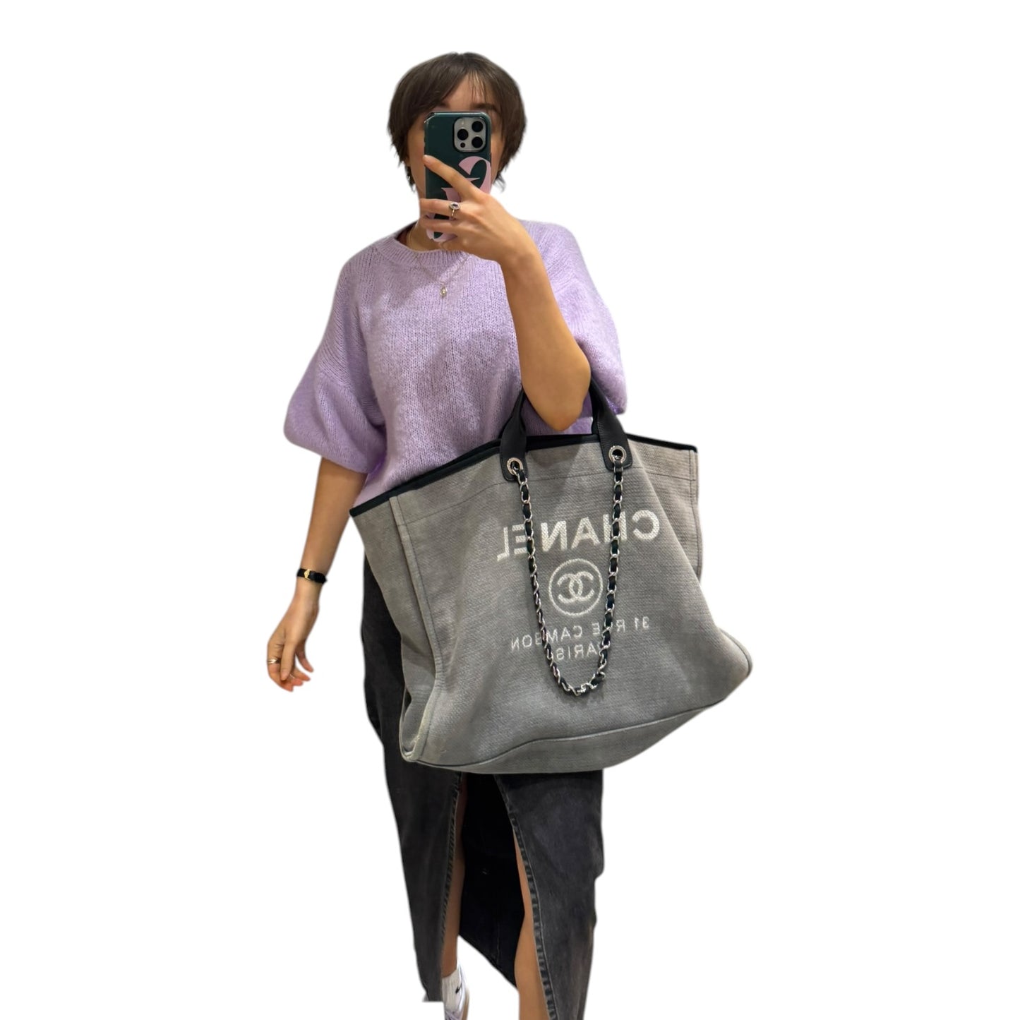 Chanel Deauville  Canvas Tote Bag