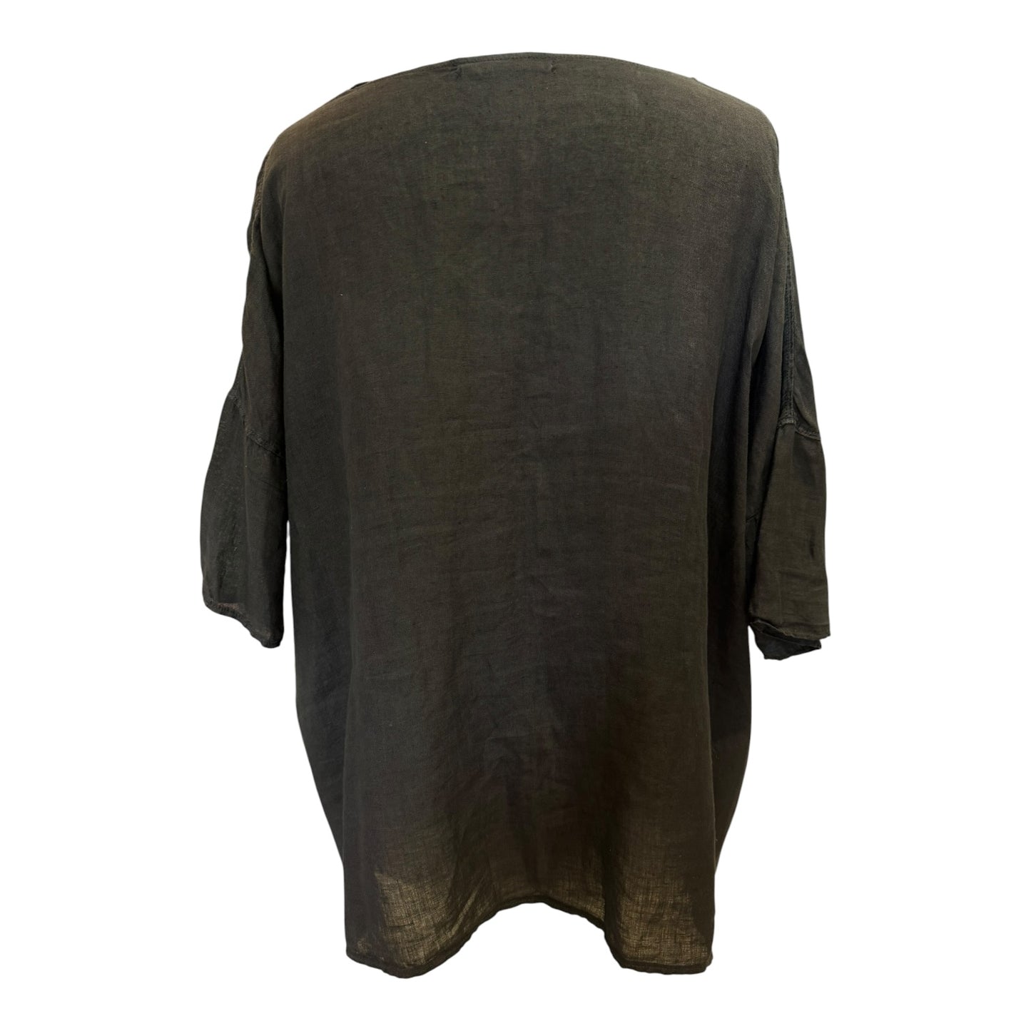 Album Di Famiglia Black Linen Top - 10/12/14