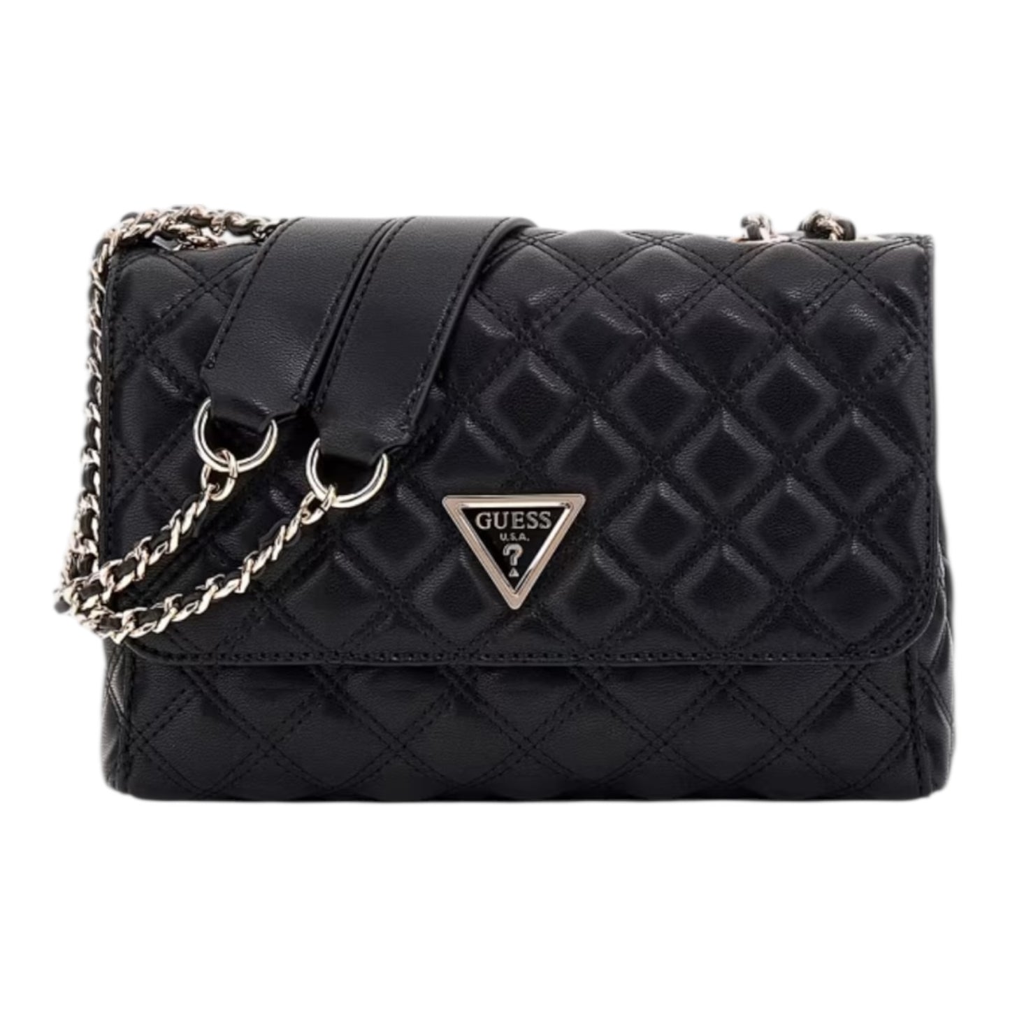 Guess Giully Quilted Black Crossbody Bag