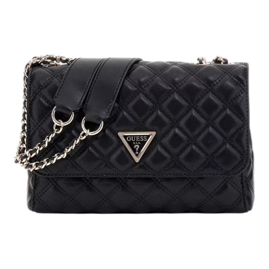 Guess Giully Quilted Black Crossbody Bag