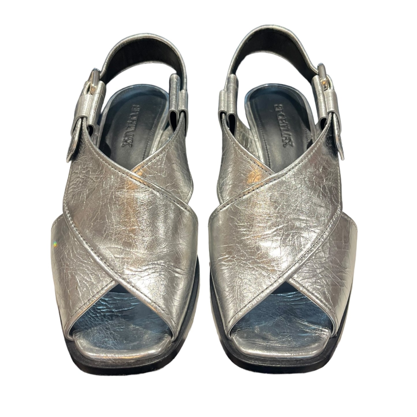 SportMax Silver Slingback Heels - 4