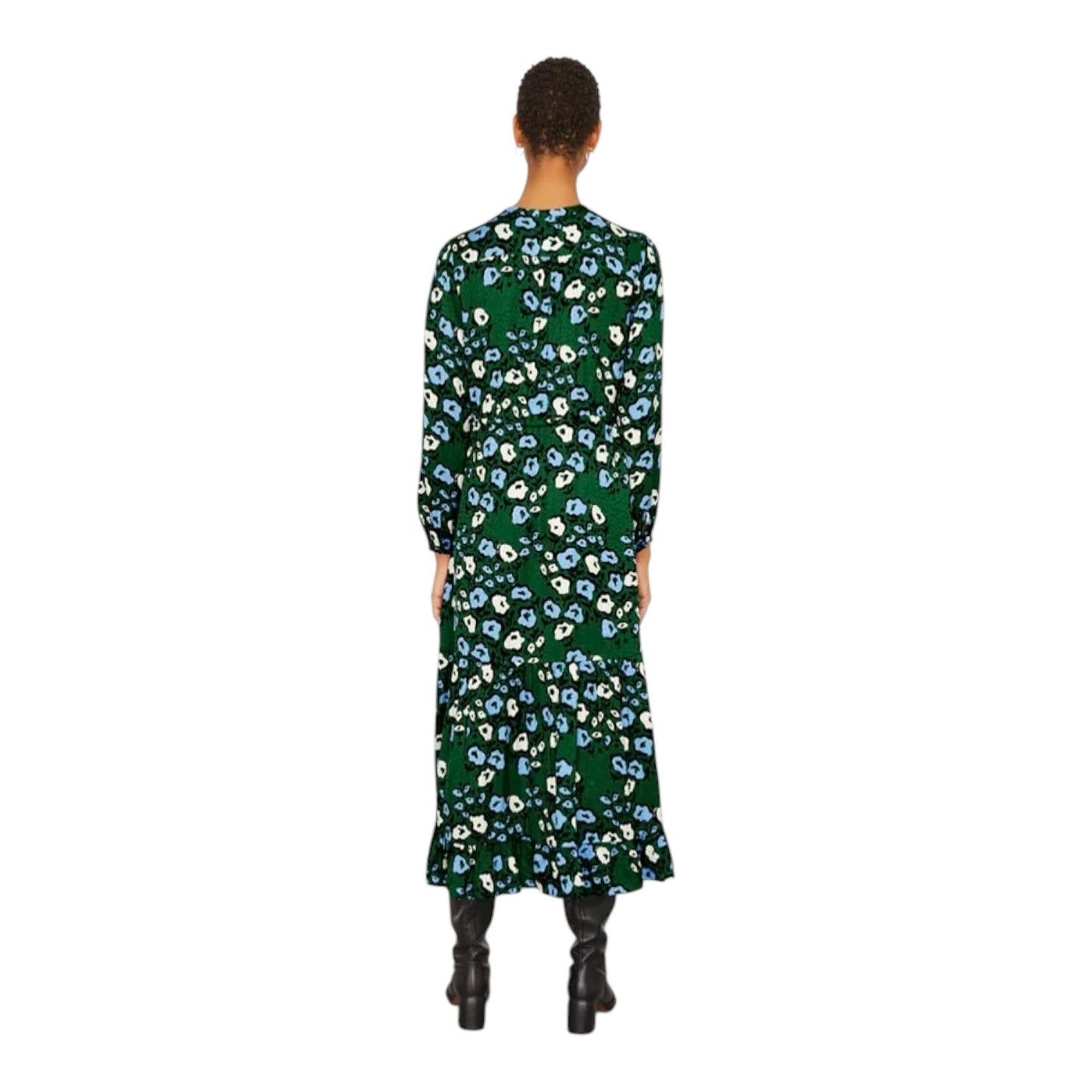 Jigsaw Blue and Green Floral Midi Dress - 14
