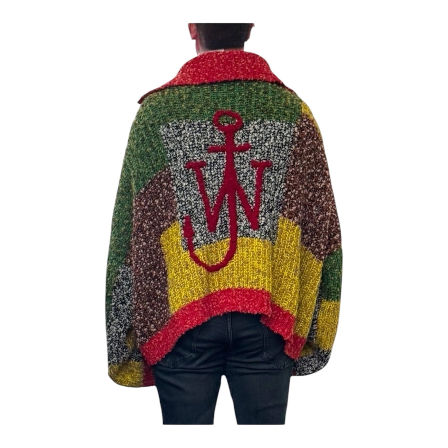 JW ANDERSON Anchor Patchwork Cardigan in Multi