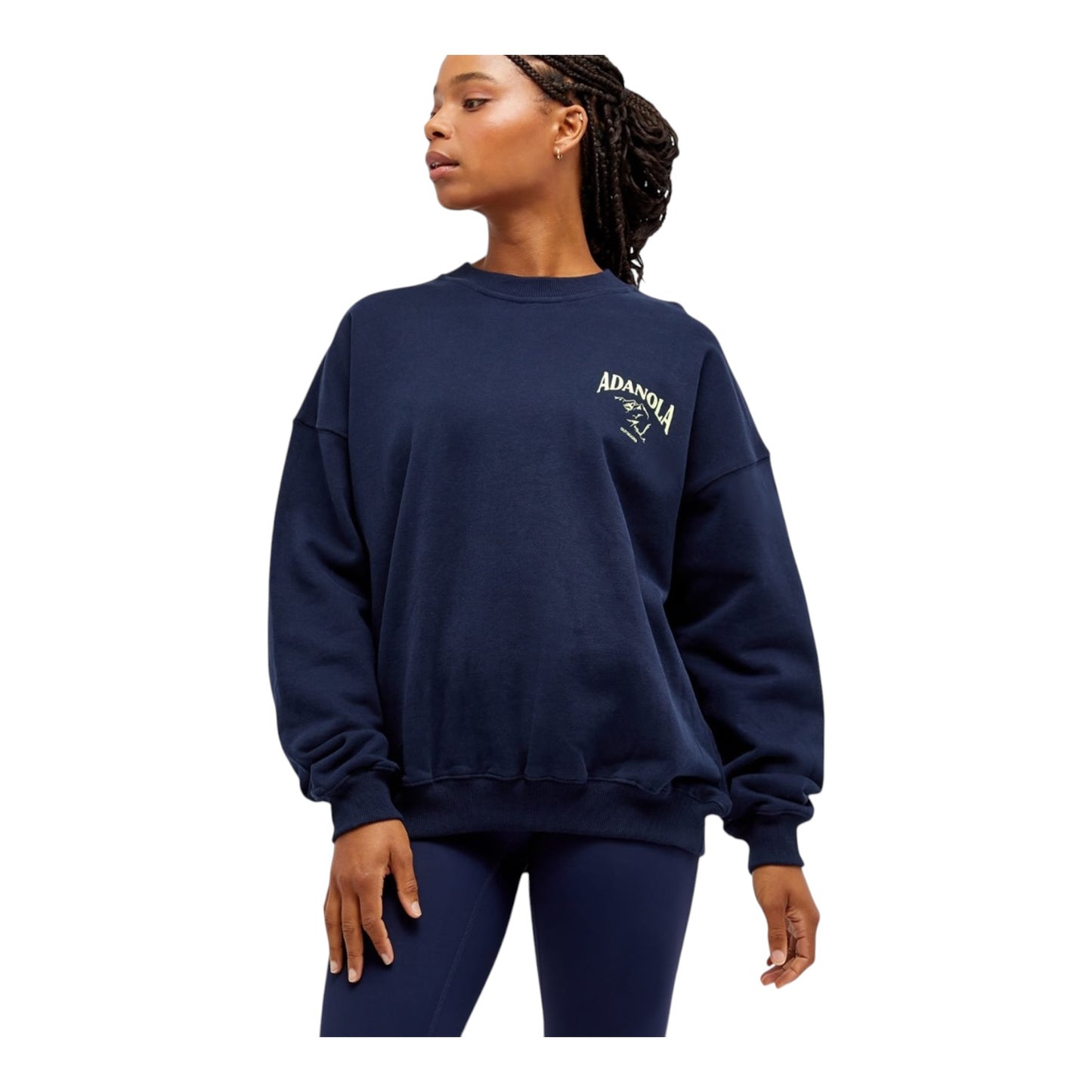 Adanola Oversized Sweater in Navy Blue - 10/12