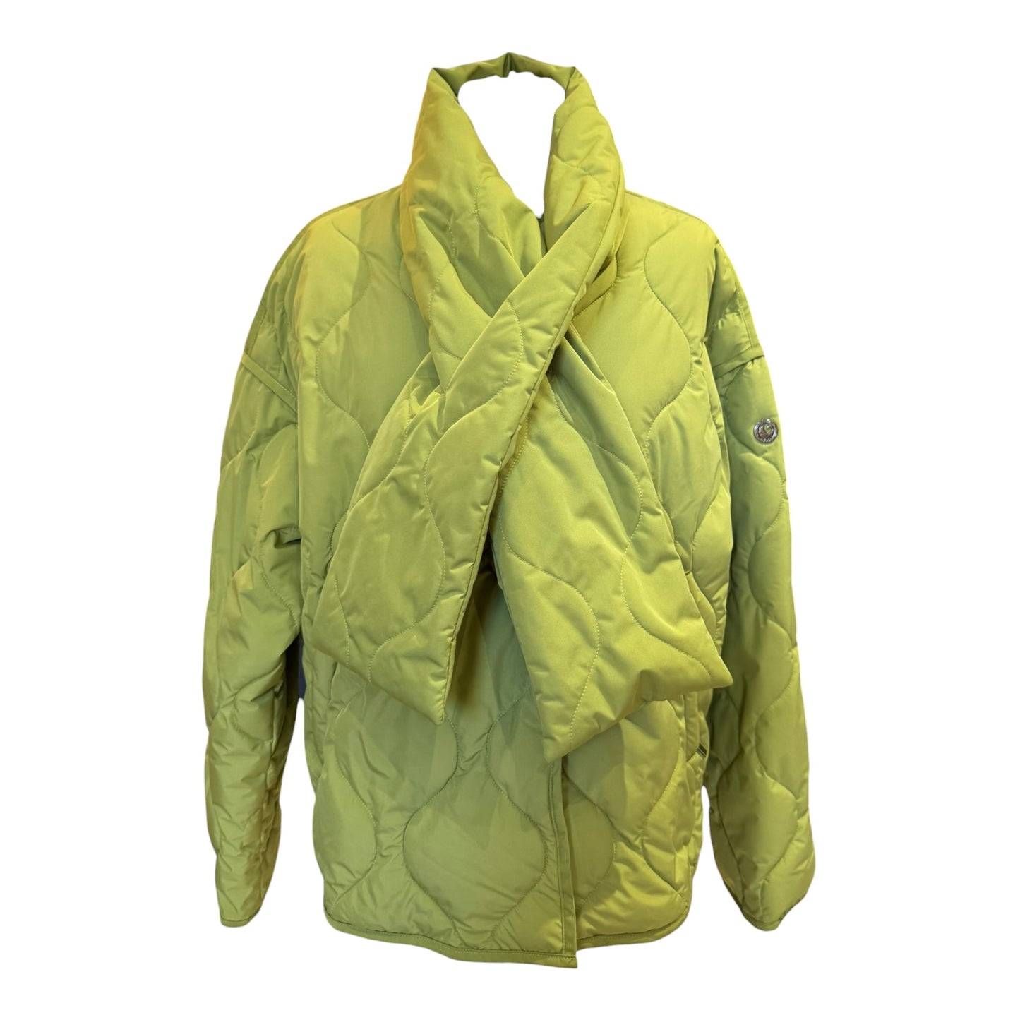 Green Goose Quilted Jacket with Detachable Scarf - 12 - NEW