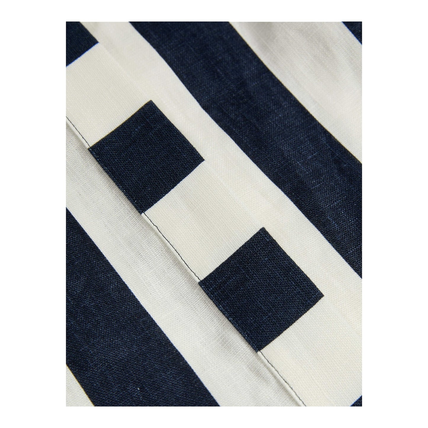Jaeger Pure Linen Navy and White Striped Shift Dress - 18 - NEW