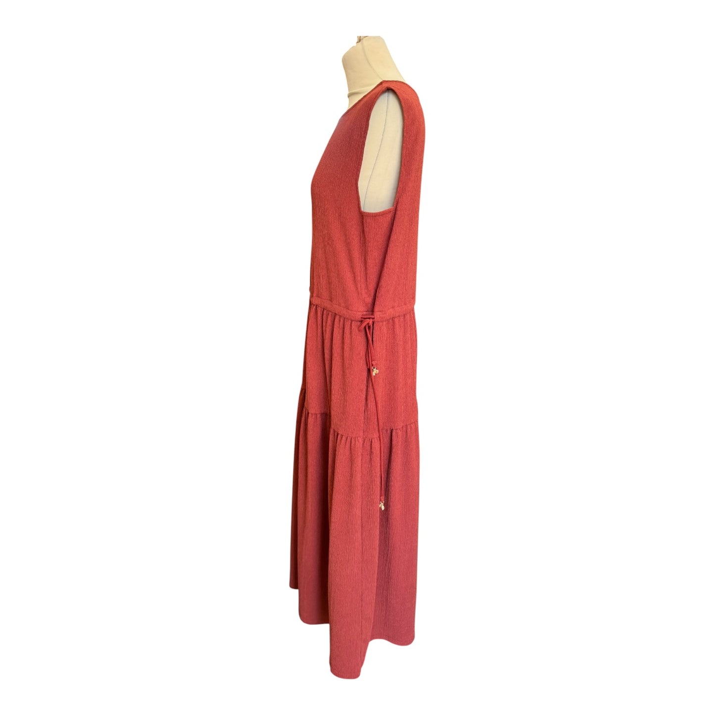 Jigsaw Brown Fine Crinkle Jersey Maxi Dress - 16