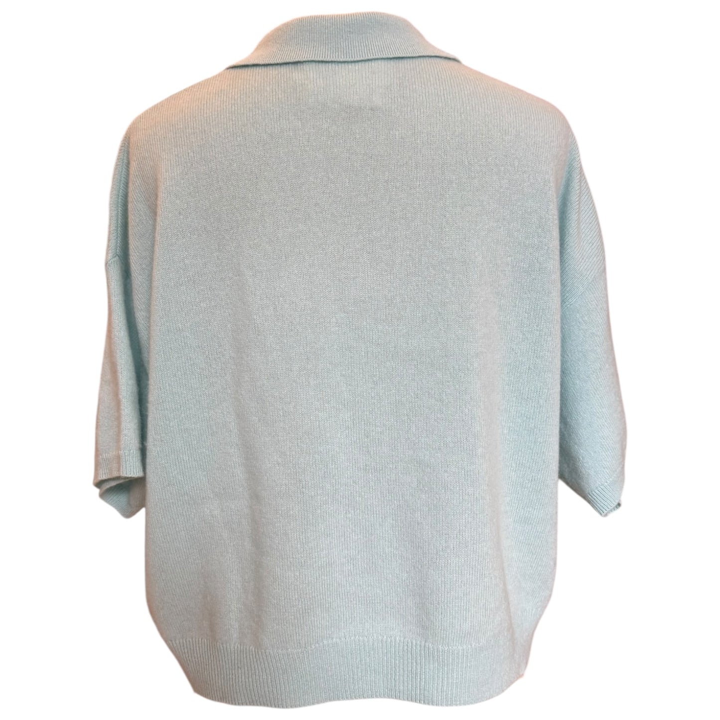 Absolut Cashmere Light Blue Short Sleeved Jumper - 10