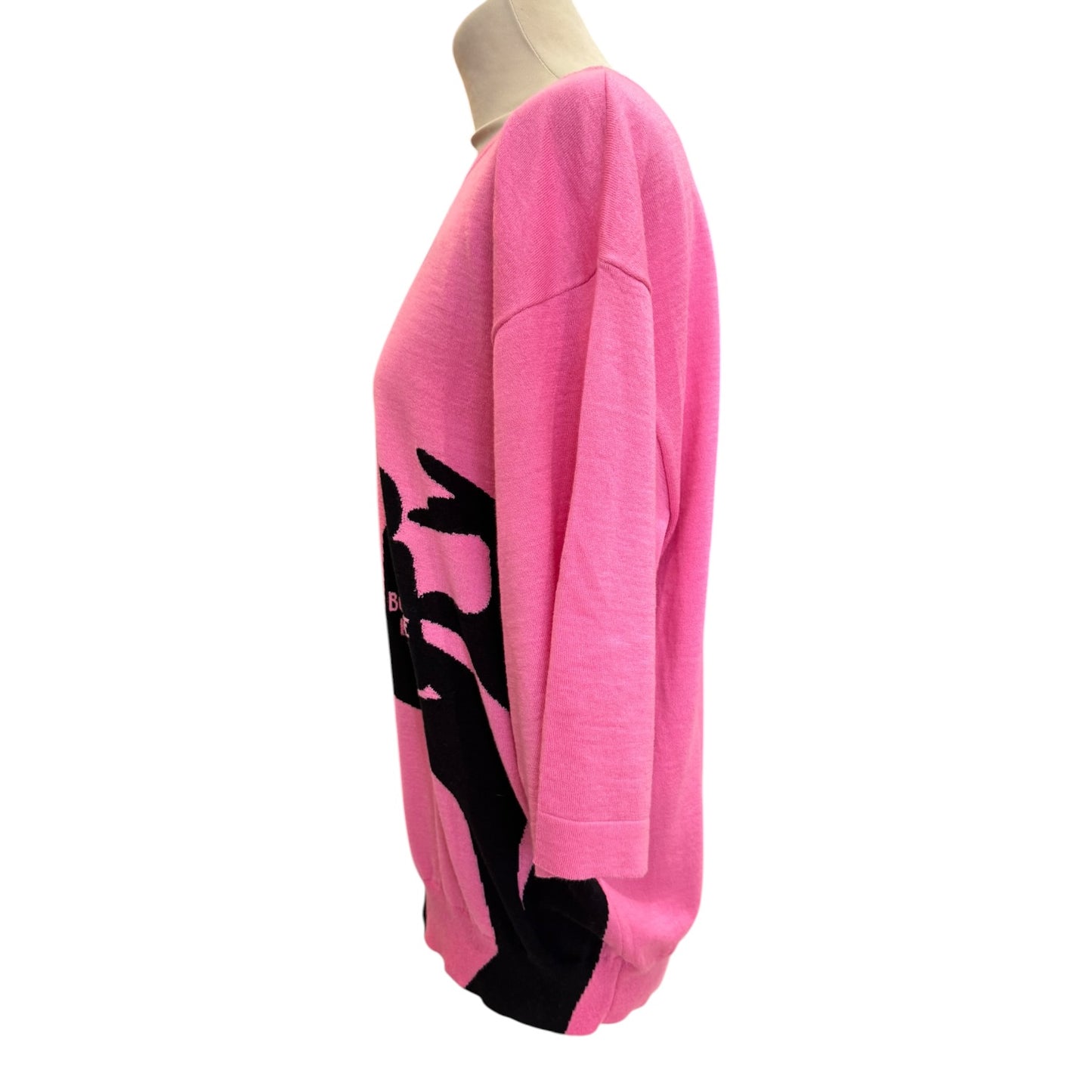 Boutique Moschino Pink and Black Motif Jumper - 12