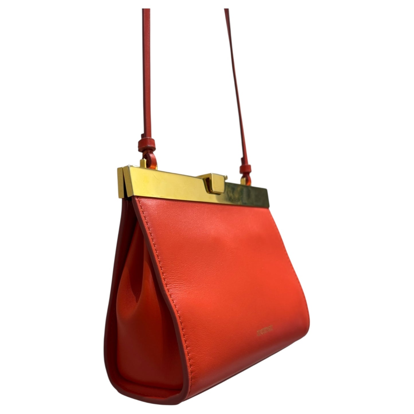 Sportmax Lizzie Kiss-Lock Crossbody Bag in Orange