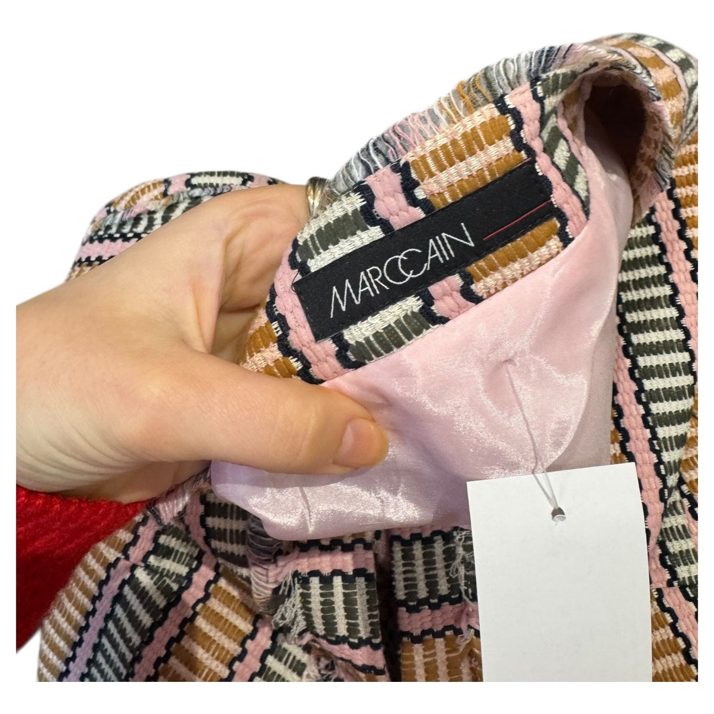 Marc Cain Pink and Gold Woven Jacket - 16