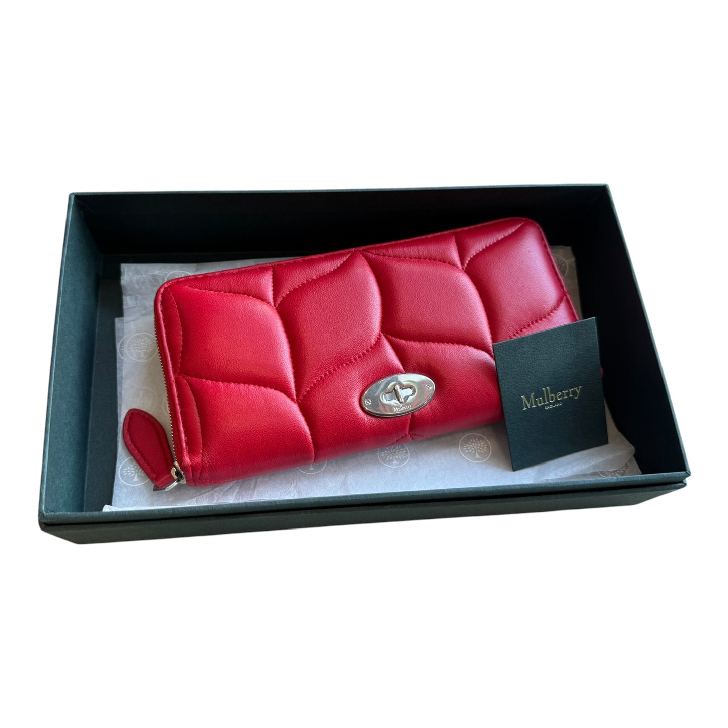Mulberry Softie Long Card Wallet in Lancaster Red