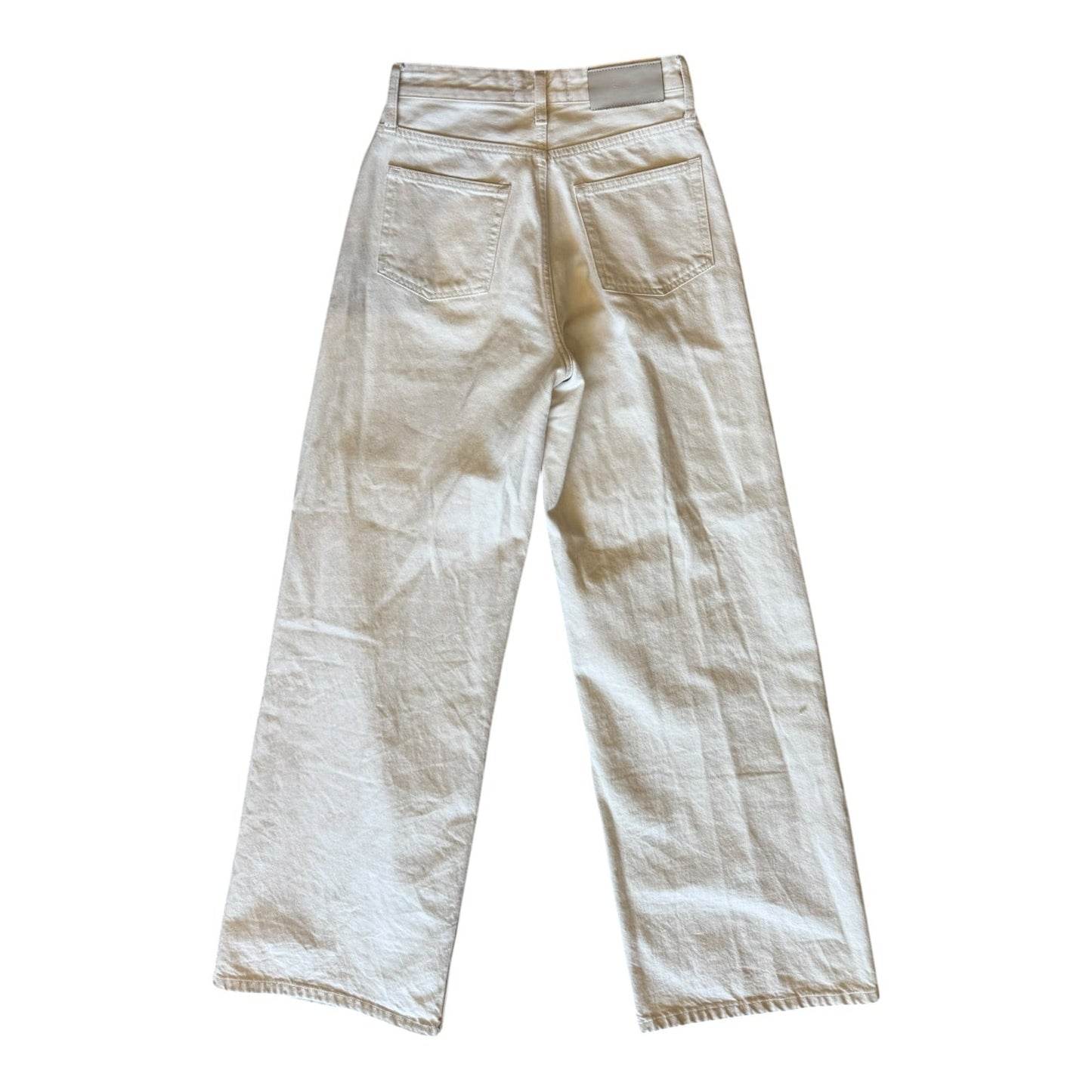 Calvin Klein High Waist Wide Leg Jeans Ecru - W27xL32 / UK8