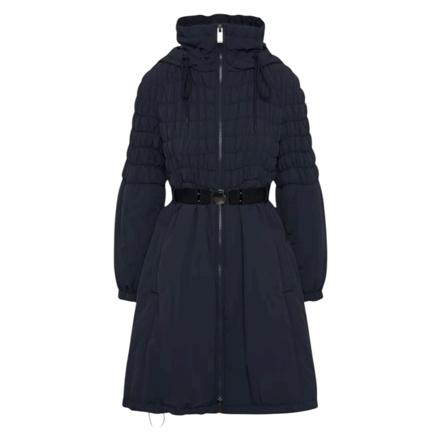 High Tech Navy Tech Parka with Quilted Bodice - 8