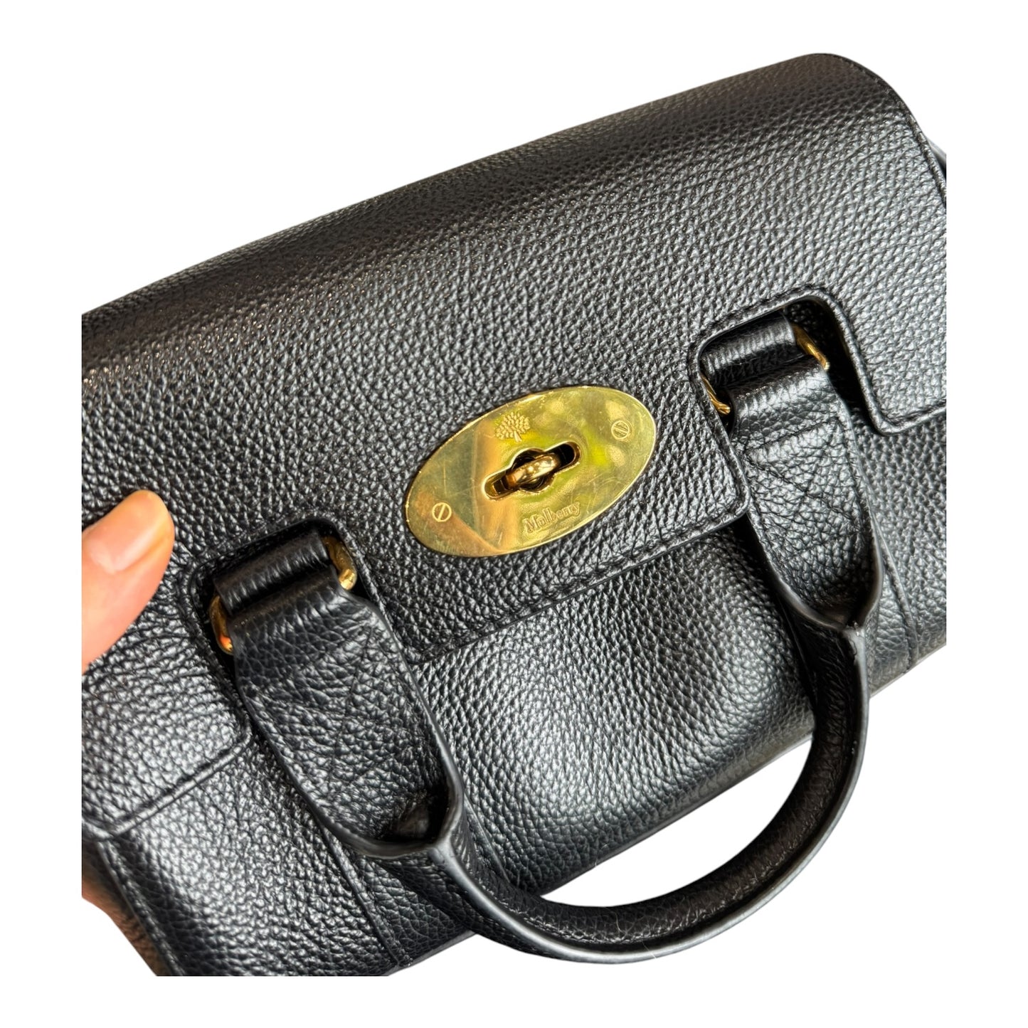 Mulberry Mini Bayswater Black Small Classic Grain