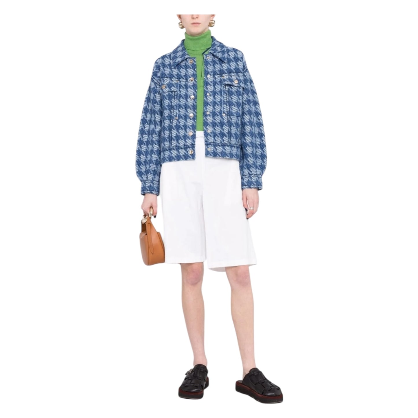 Sandro Blue Tweed Cardigan - 8 (Oversized)