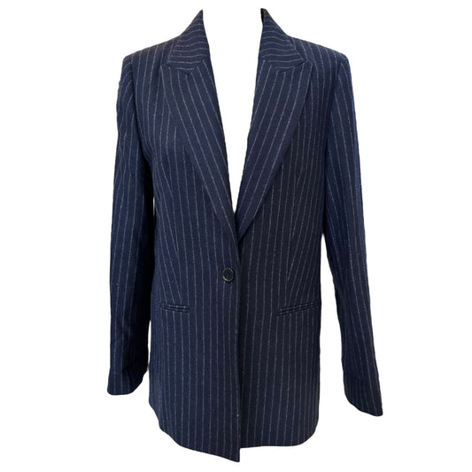 & Other Stories Navy Pinstripe Blazer - 10