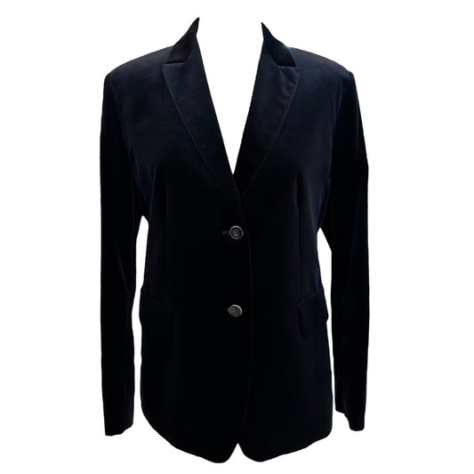 Max Mara Black Velvet Blazer - 14