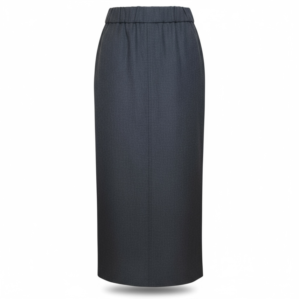 Ganni Grey Wool Blend Maxi Skirt - 10