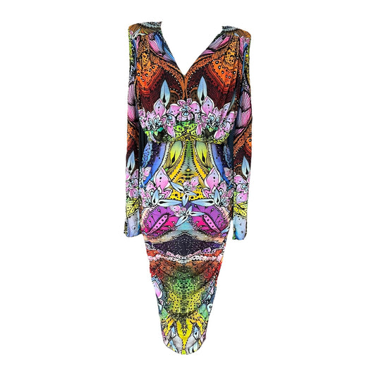 Kevan Jon Multicoloured Print Dress - 8/10