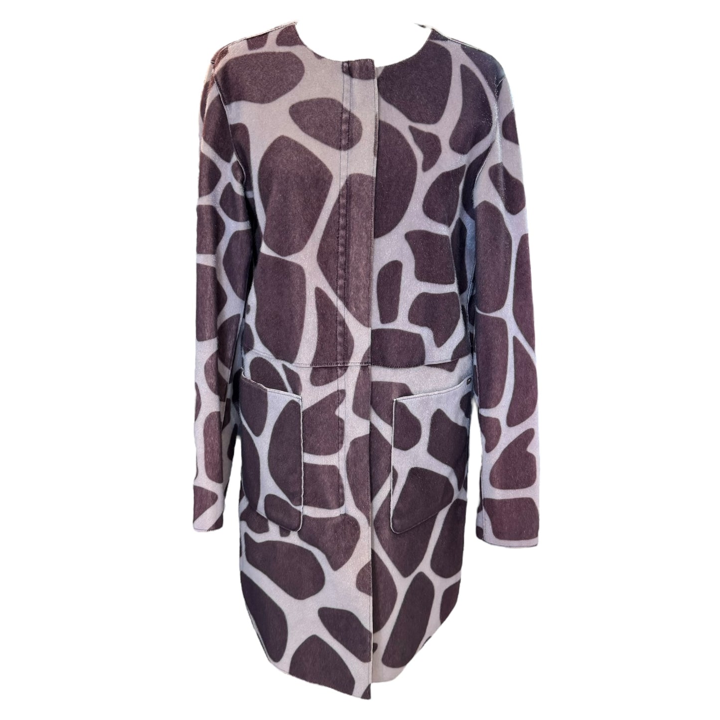 Liu Jo Maroon Animal Print Coat - 12