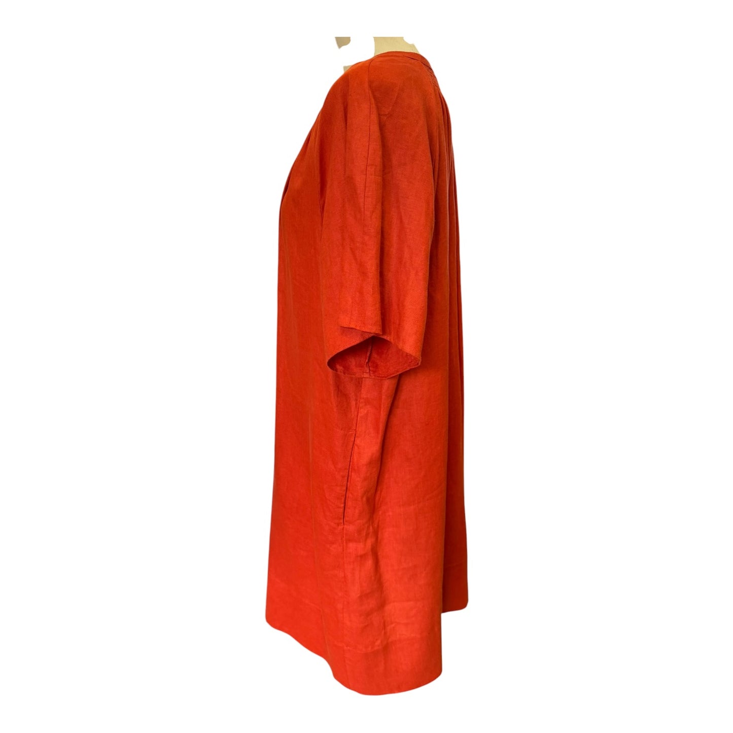 Jigsaw Smocked Pure Linen T-Shirt Dress - 16