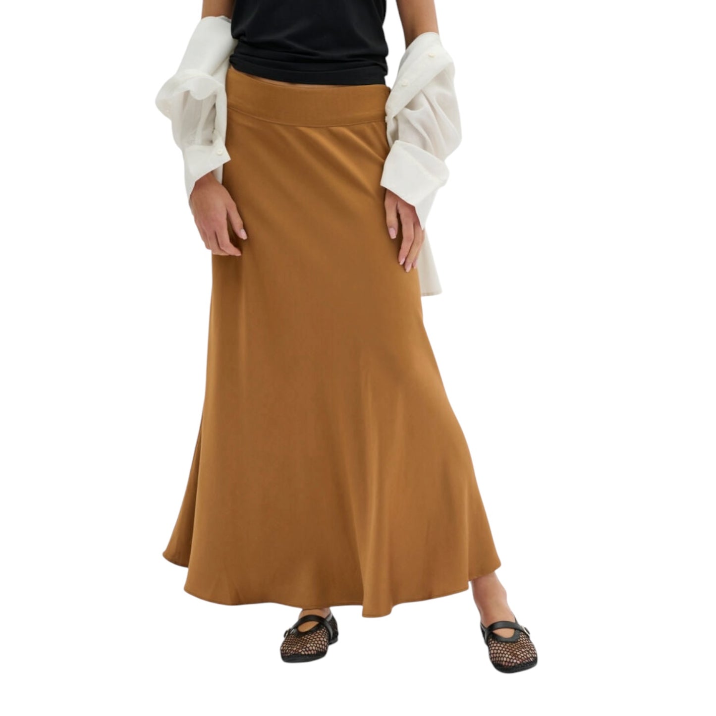 My Essential Wardrobe Slip Skirt in Dijon - 10 - NEW