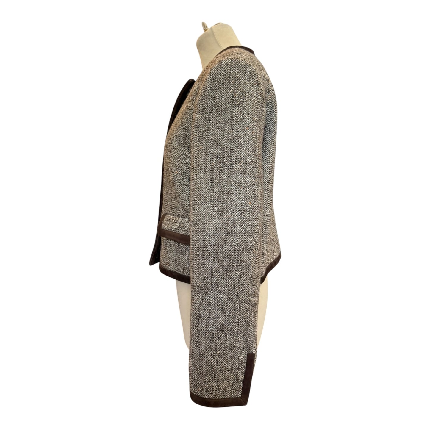 Golden Goose Journey Jacket in Wool Tweed with Suede - 12