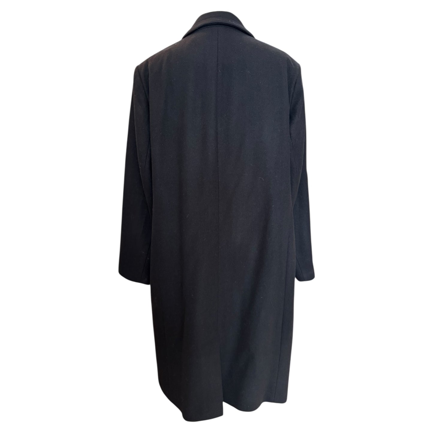 Helene Berman Black 100% Wool Coat - 14