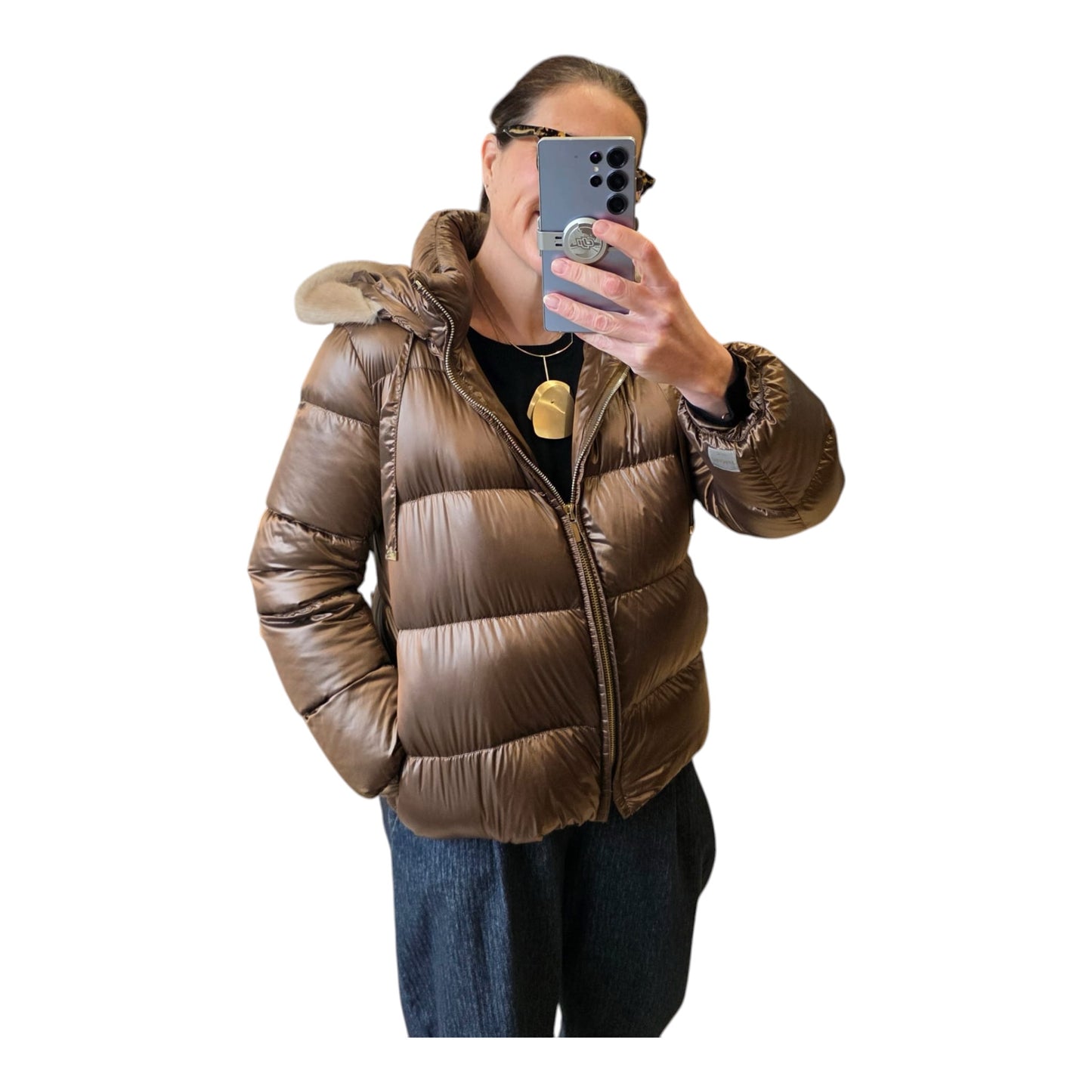 Weekend Max Mara The Cube Bronze Puffer Jacket - 10/12