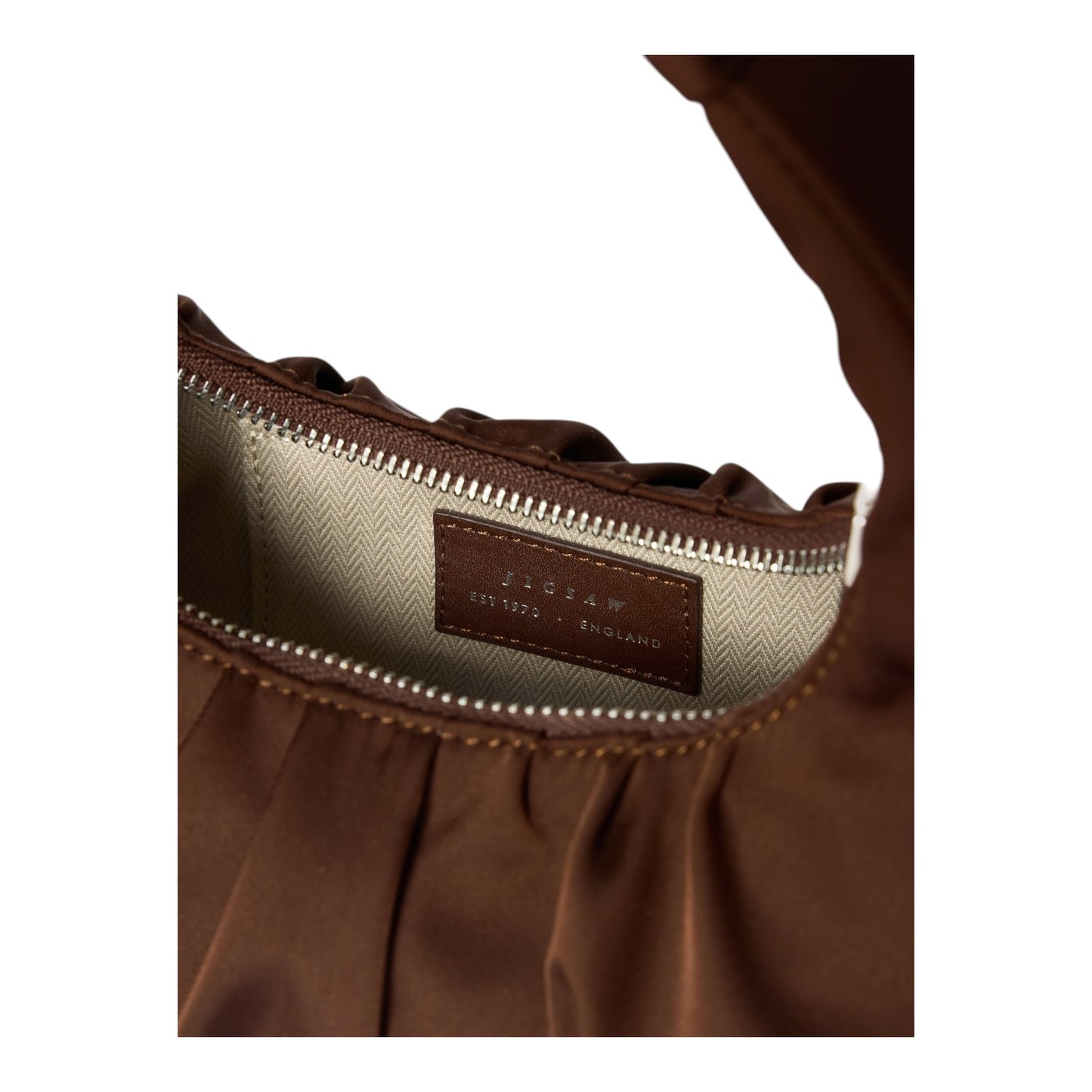 Jigsaw Pleated Satin Tay Bag