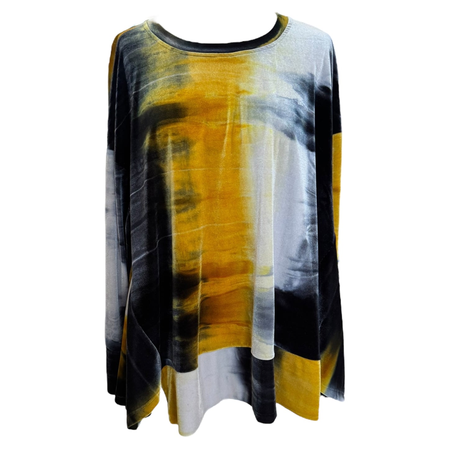 Alembika Yellow and Black Velvet Top - 14/16