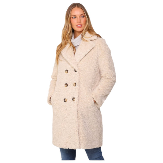 Rino and Pelle Cream Teddy Fleece Setia Coat - 14