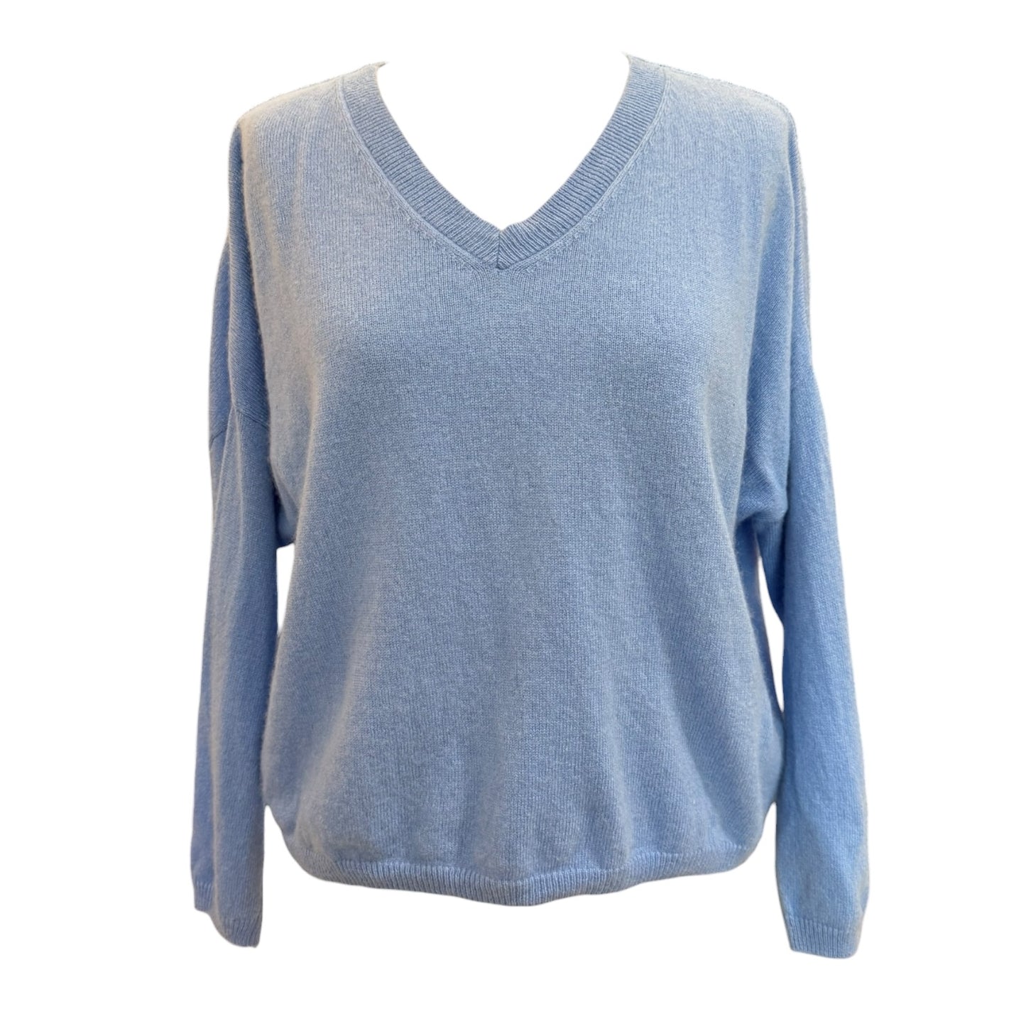 Absolute Cashmere Angelica V Neck Sweater in Cornflower Blue - 10
