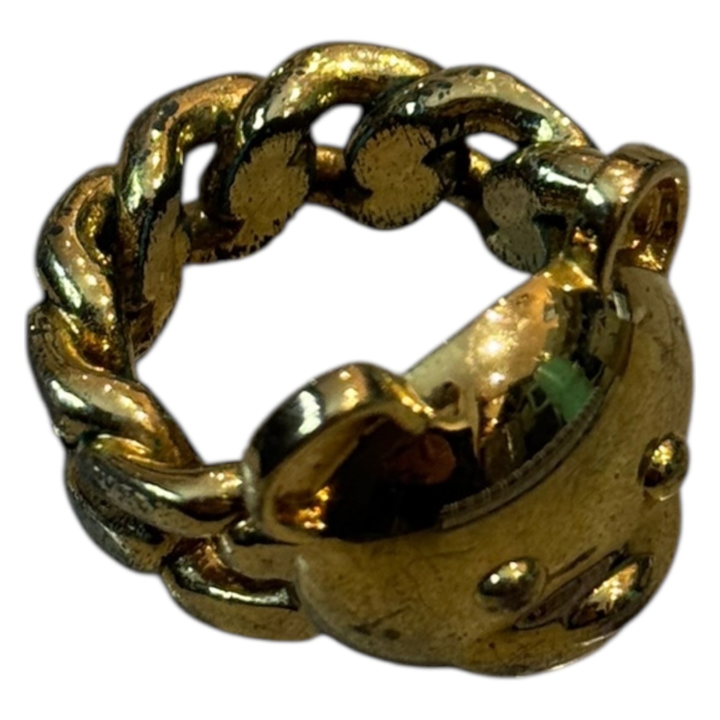 Moschino Teddy Bear Chain Link Ring - M