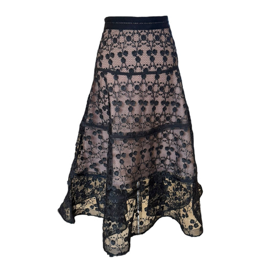 Alexis Black Lace Skirt - 12