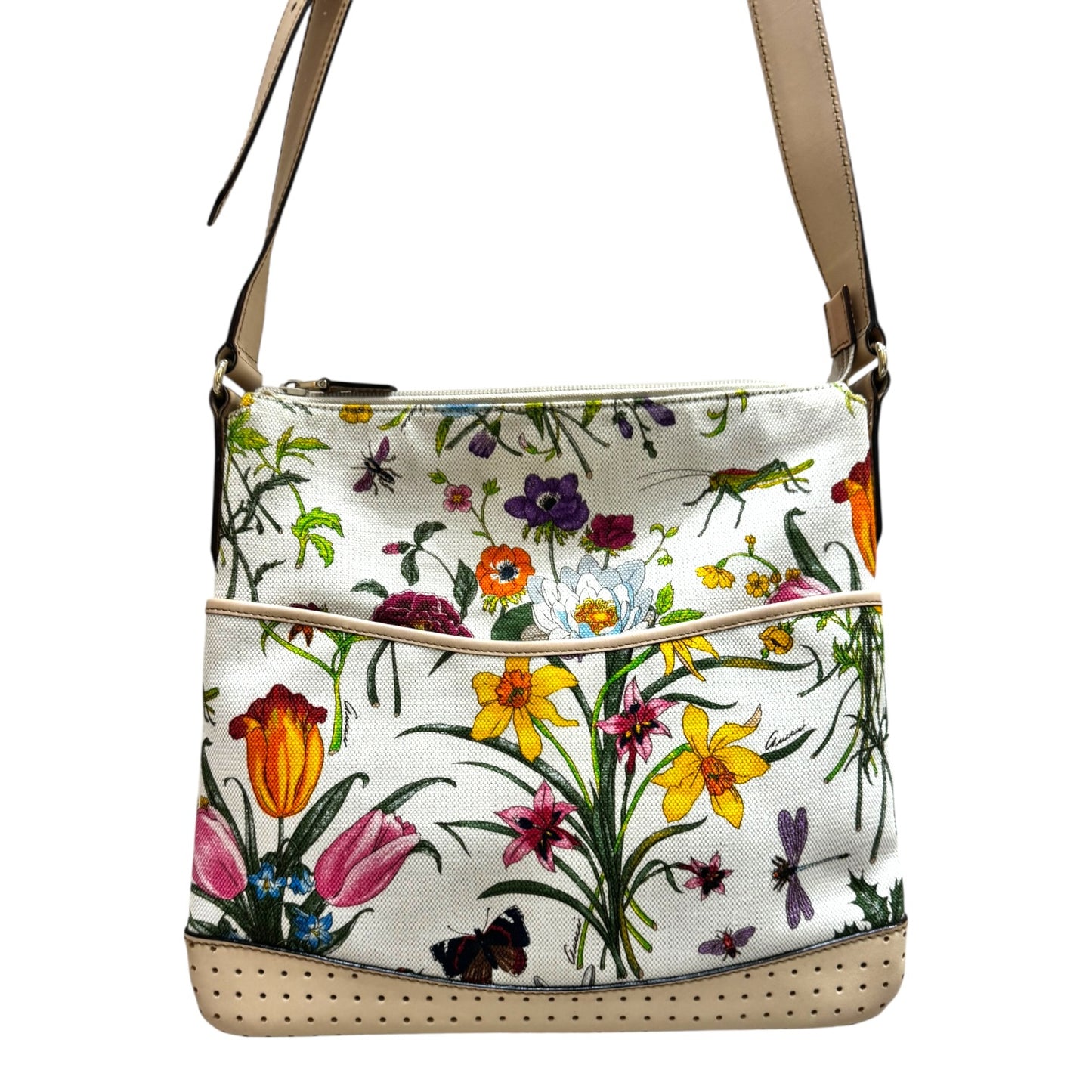 Gucci Floral Messenger Cross Body Bag