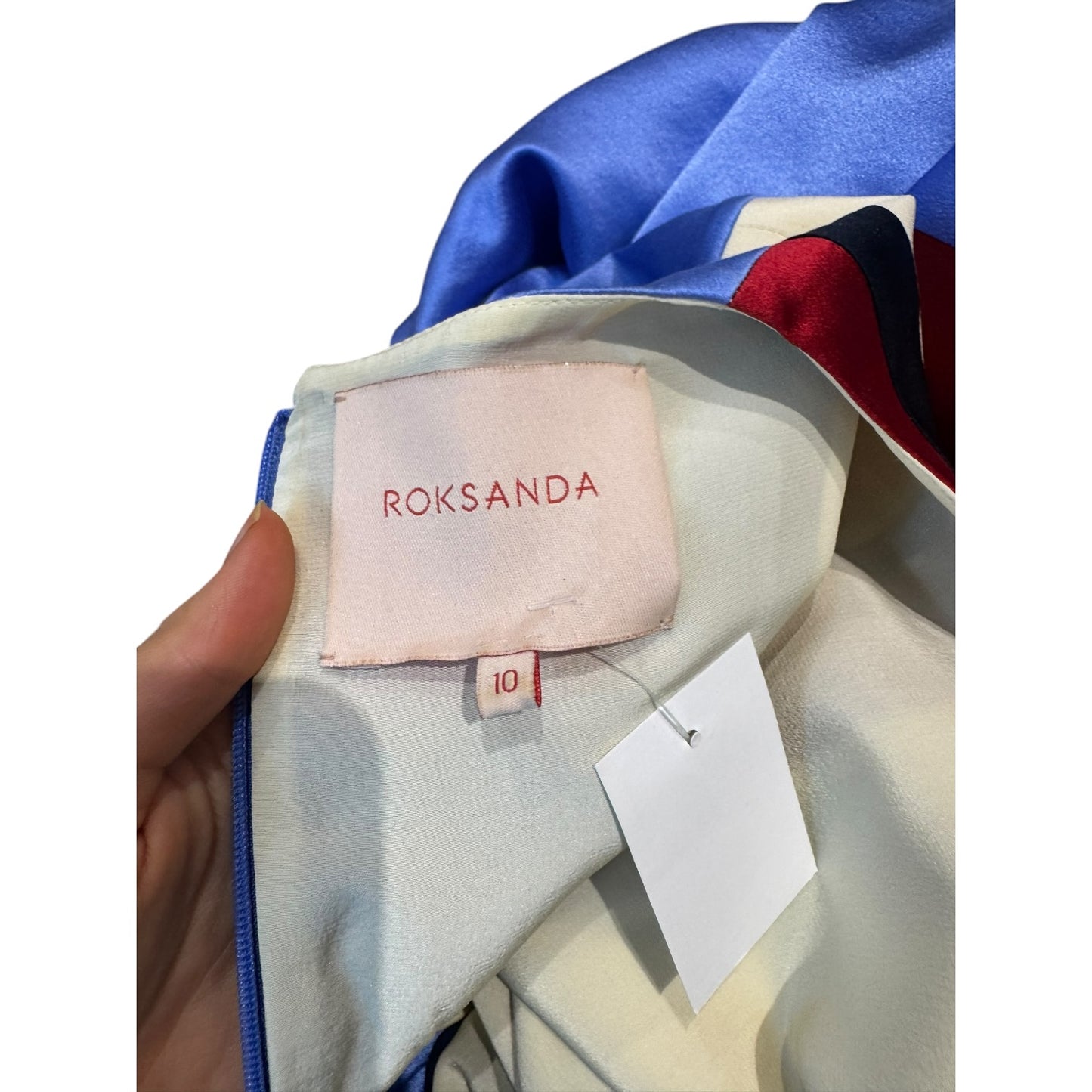 Roksanda Etta Striped Silk Midi Dress - 10