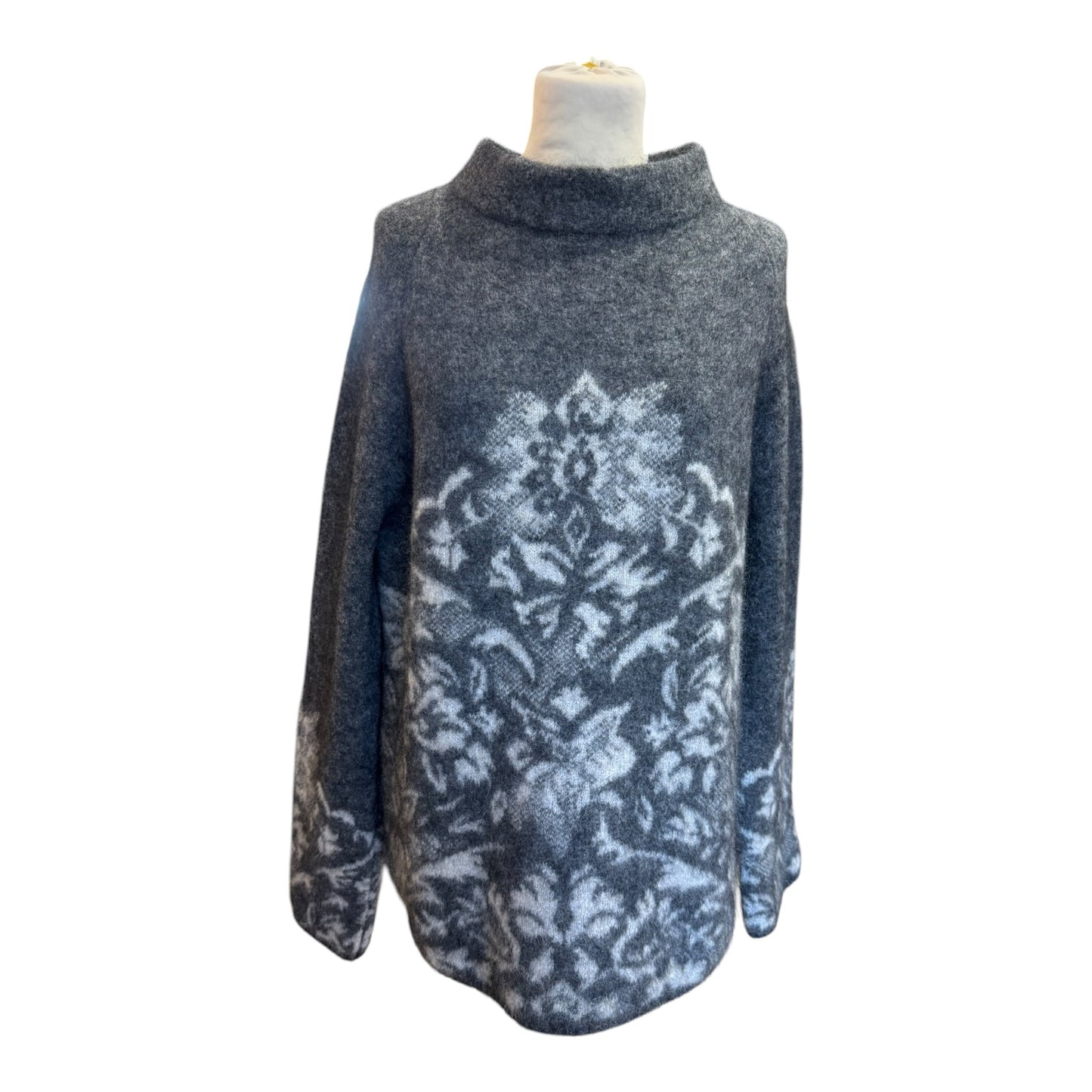 'S Max Mara Grey Patterned Sweater - 14