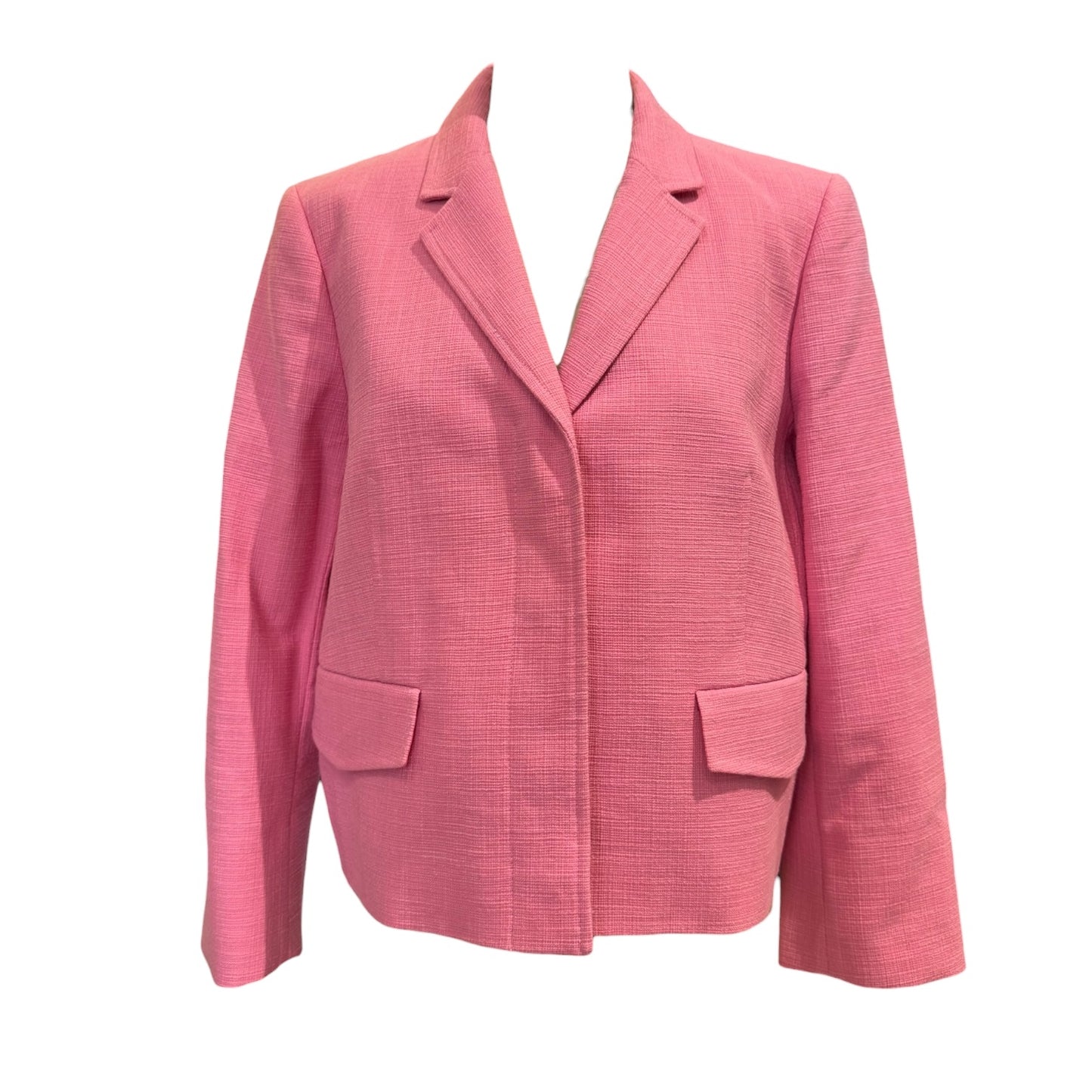 Me + Em Pink Cotton Fitted Contour Jacket - 14