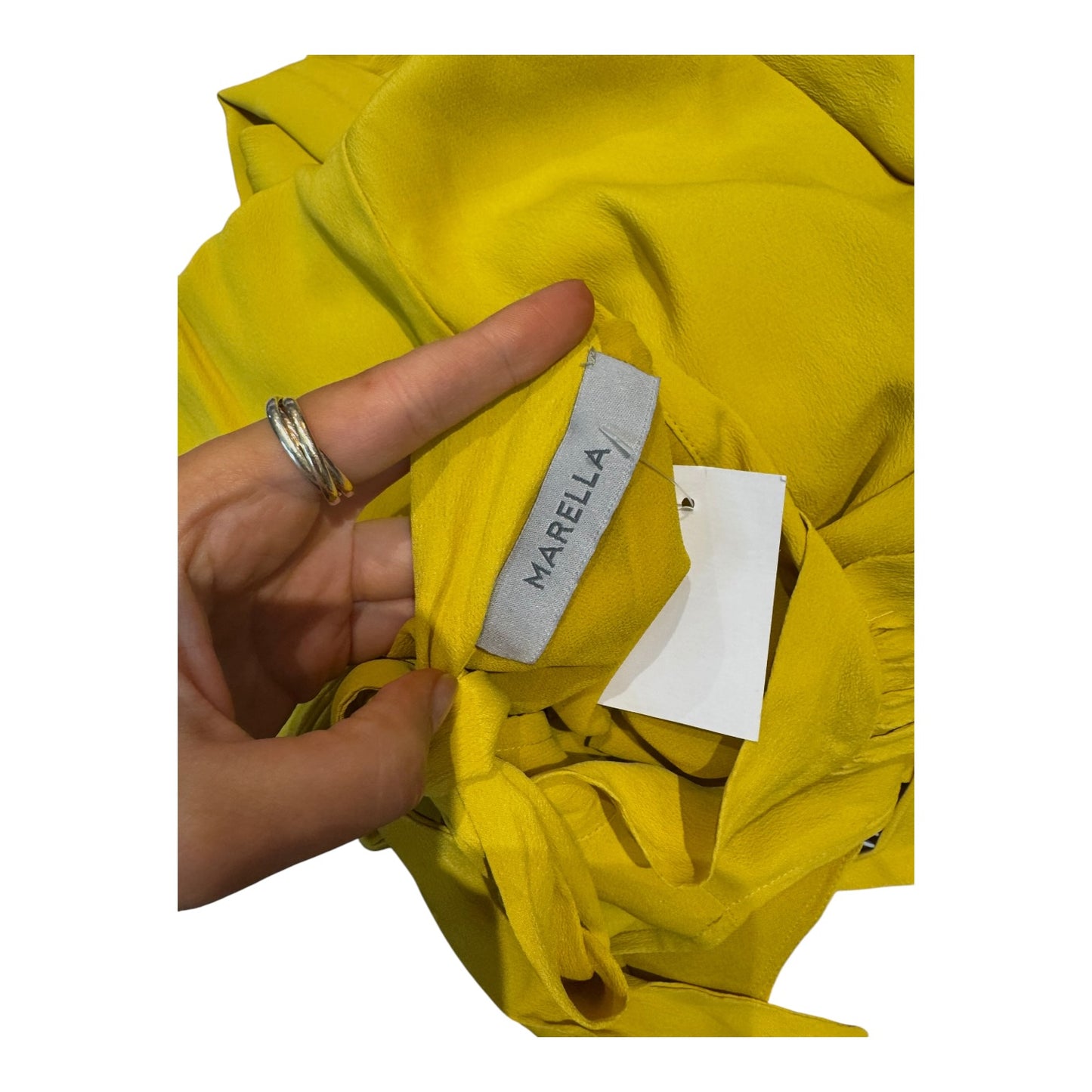 Marella Yellow Halterneck Silk Dress - 14