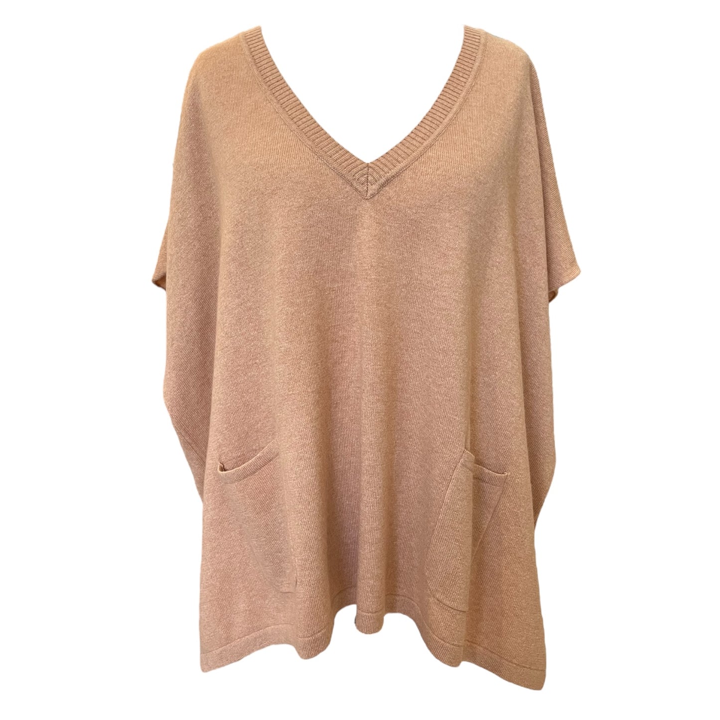 NEW Caroline Peach Cashmere V Neck Jumper